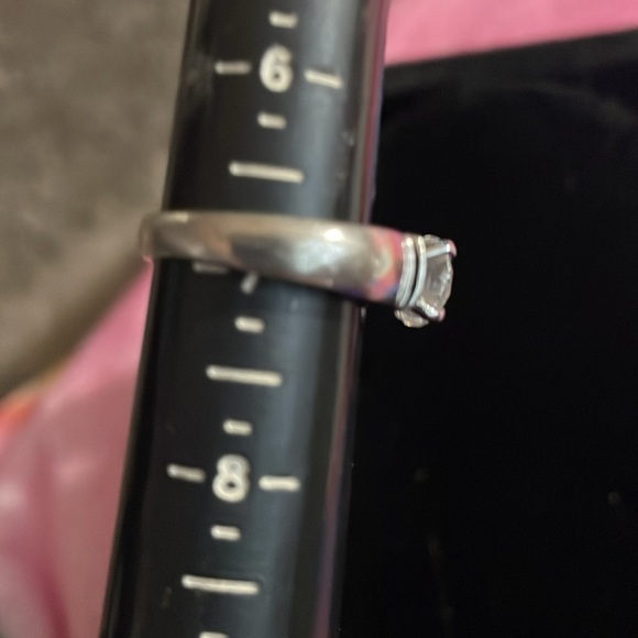Estate cocktail ring CZ 925 signed FAS  sterling 7” - Picture 6 of 6